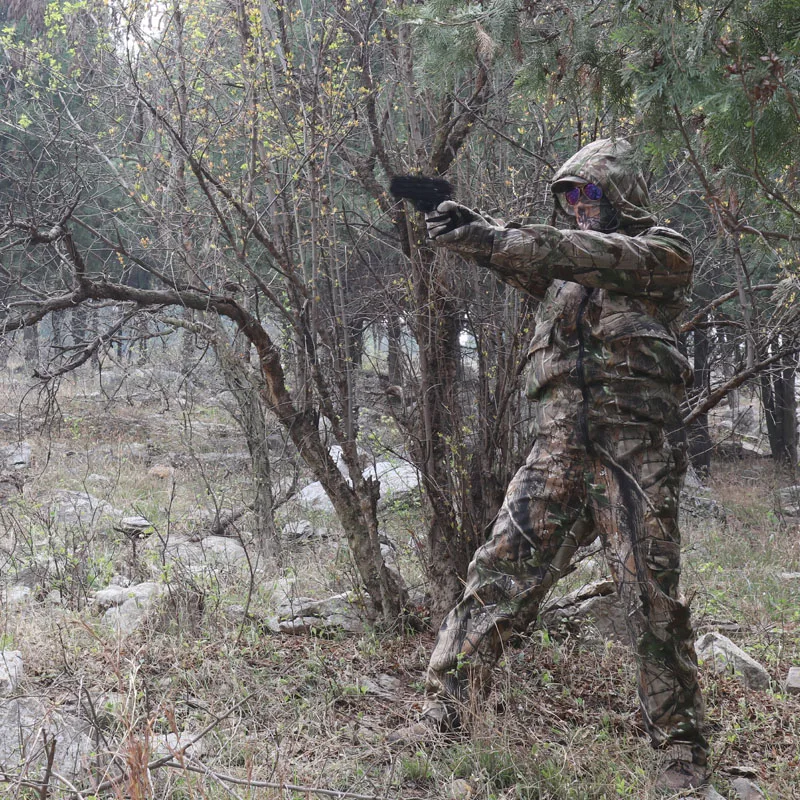 Снайперский Тактический бионический Камуфляжный костюм в стиле милитари, одежда для охоты, камуфляжный комплект, куртка, штаны, шапки, перчатки, маска для лица, 5 шт
