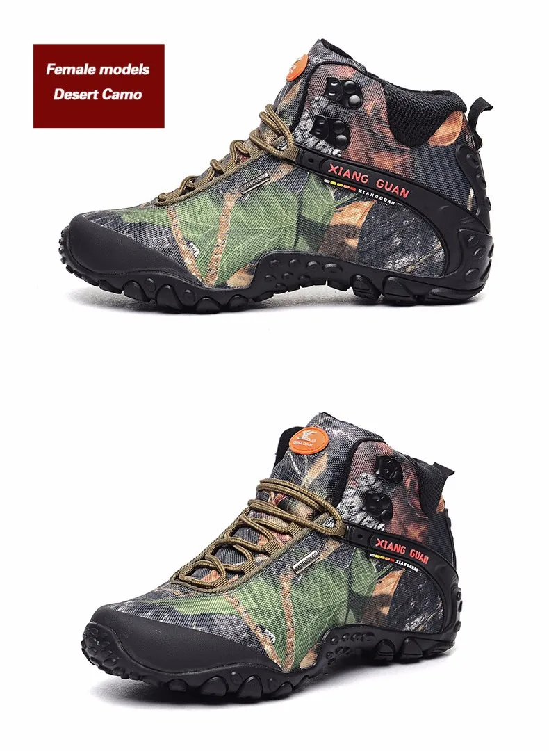 Xiang Guan, Мужская Уличная походная обувь, женская парусиновая Спортивная Треккинговая обувь, противоскользящая одежда, обувь для альпинизма, 36-48