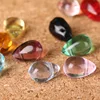 30 pcs/lot 6*9mm perles de verre goutte d'eau multicolore larme goutte forme verre pendentif perles pour bricolage collier bijoux accessoires ► Photo 2/6