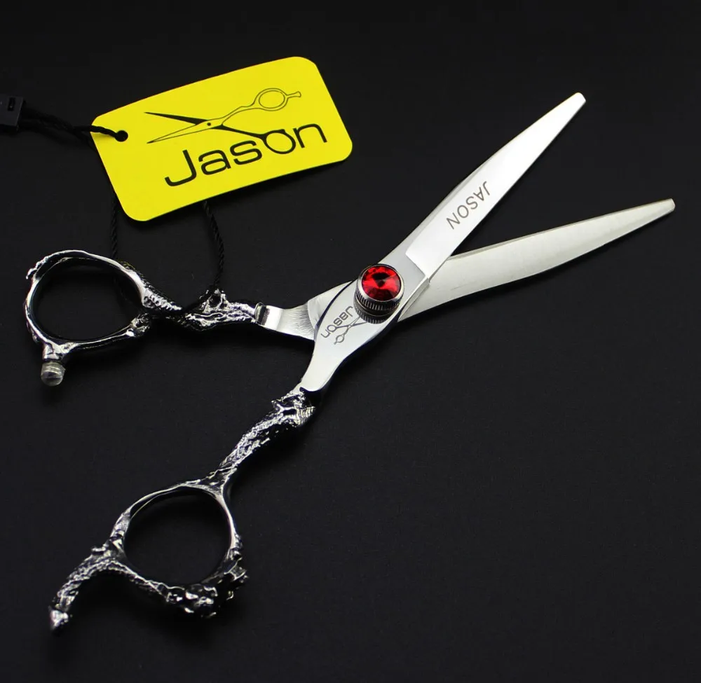 333#6,0 ''бренд Jason высокое качество Парикмахерские ножницы JP 440C ножницы для челки Барберы ножницы для резки Thinning ножницы для волос