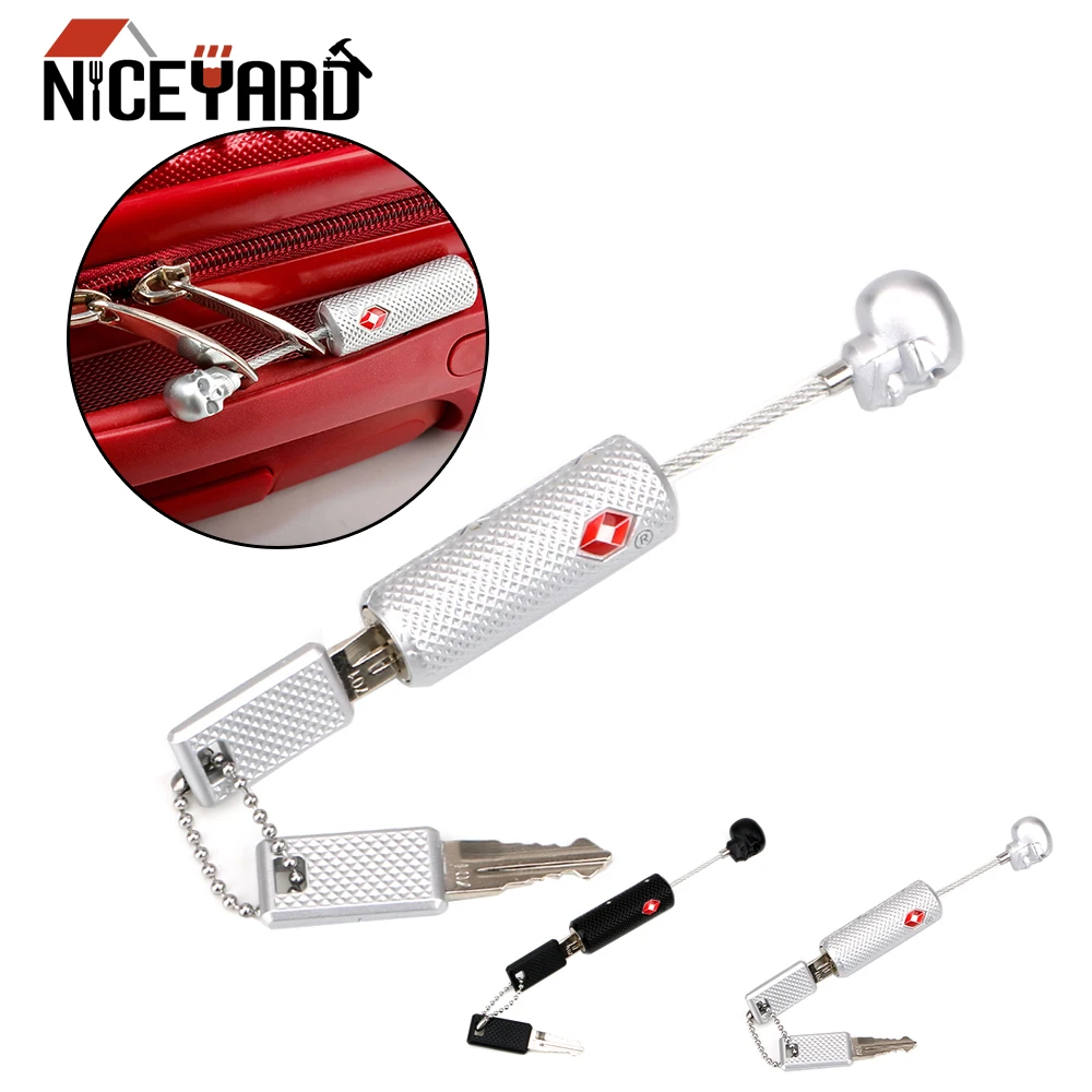 

NICEYARD For Luggage Suitcase Travel TSA Secure Code Lock with key Combination Padlock Skull Style Luggage Lock