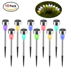 10 шт./5 шт. светодиодный садовый светильник на солнечной батарее наружное украшение тропинка Водонепроницаемый светодиодный солнечный светильник для газона уличный пейзаж лампа для двора