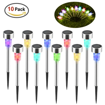 

10pcs/5pcs Led Solar Garden Light Outdoor Decoration Pathway Waterproof LED Solar Powered Lawn Light Street Landscape Yard Lamp