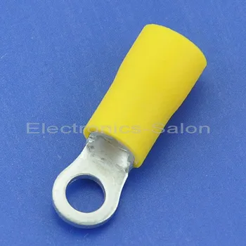 

(1000 pcs/lot ) Crimp Wire Connector, 12~10AWG, #8, 48AMP, Yellow Ring Terminal, RVS5.5-4