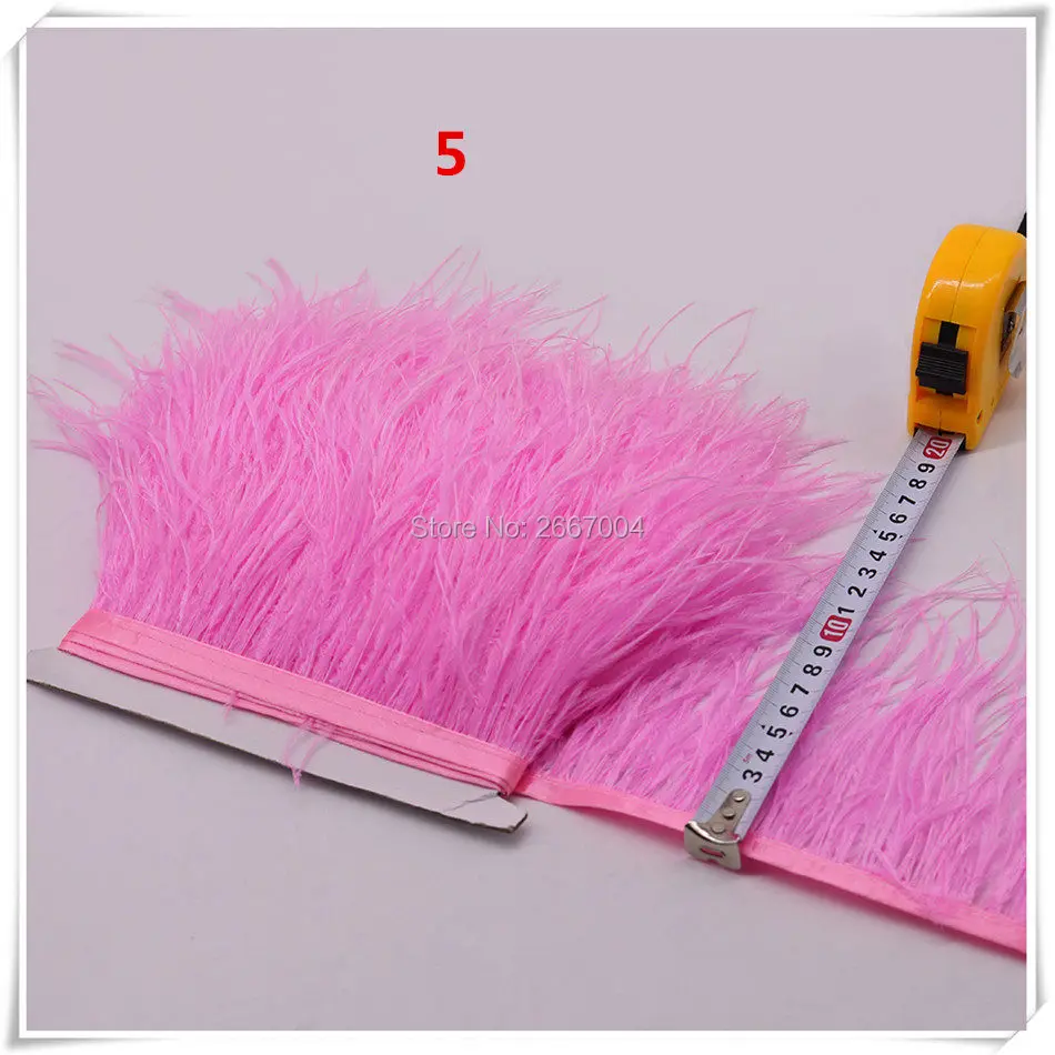 5 dark pink ostrich feather fringe 5_
