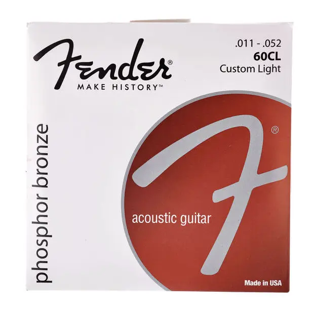 

Fender 60CL Phosphor Bronze Acoustic Guitar Strings, Custom Light, 11-52