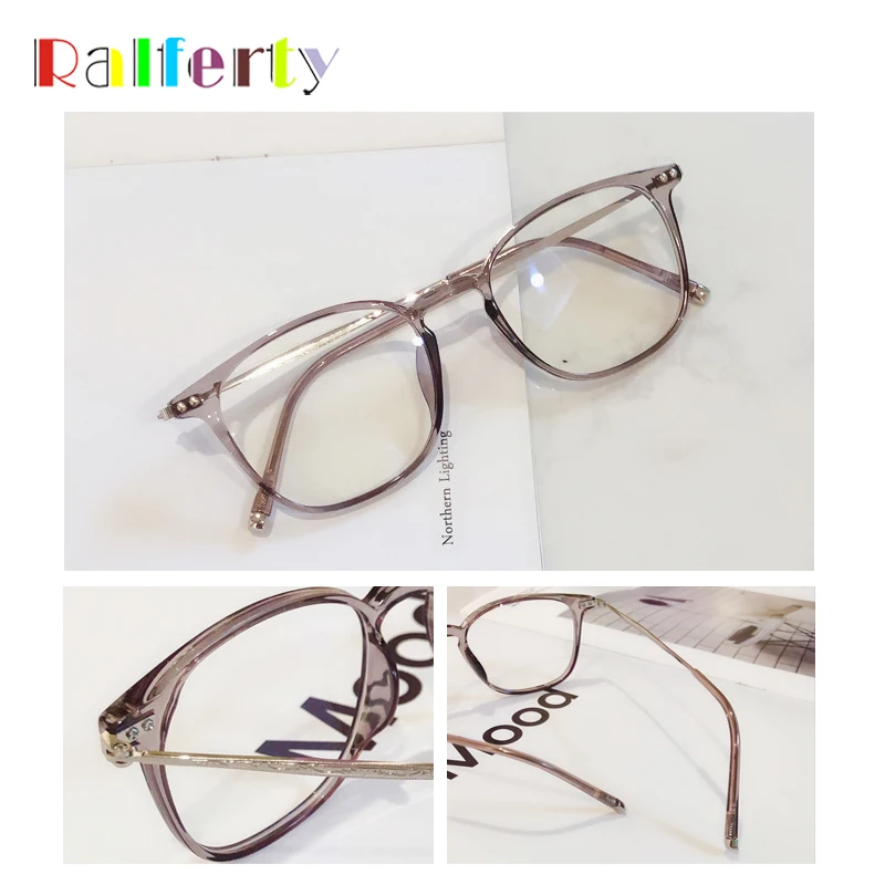 Ralferty Transparent Glasses Frame Women Fashion Eyeglasses Frames Clear Glasses Myopia Prescription Optic Spectacles M18075