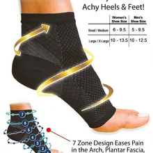 Для мужчин женщин лодыжки компрессионные ноги ангела рукав Арка облегчение боли в пятке Поддержка горячий