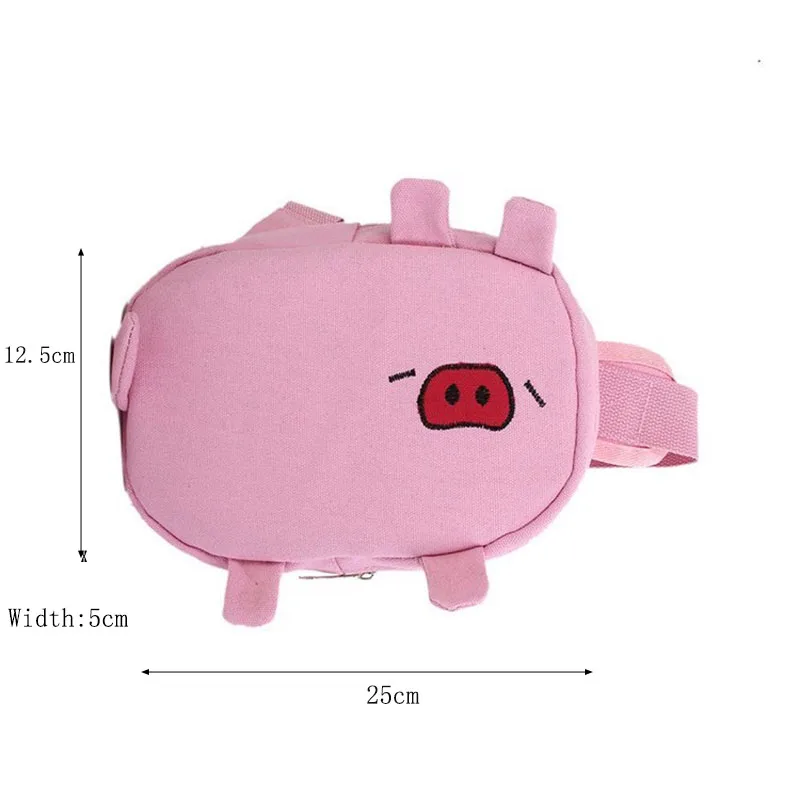 المراهقات لطيف Messager حقيبة المرأة البسيطة الحيوان الخنزير Crossbody حقيبة للإناث حقائب كتف الأزياء قماش Bolso موهير اليد حقيبة