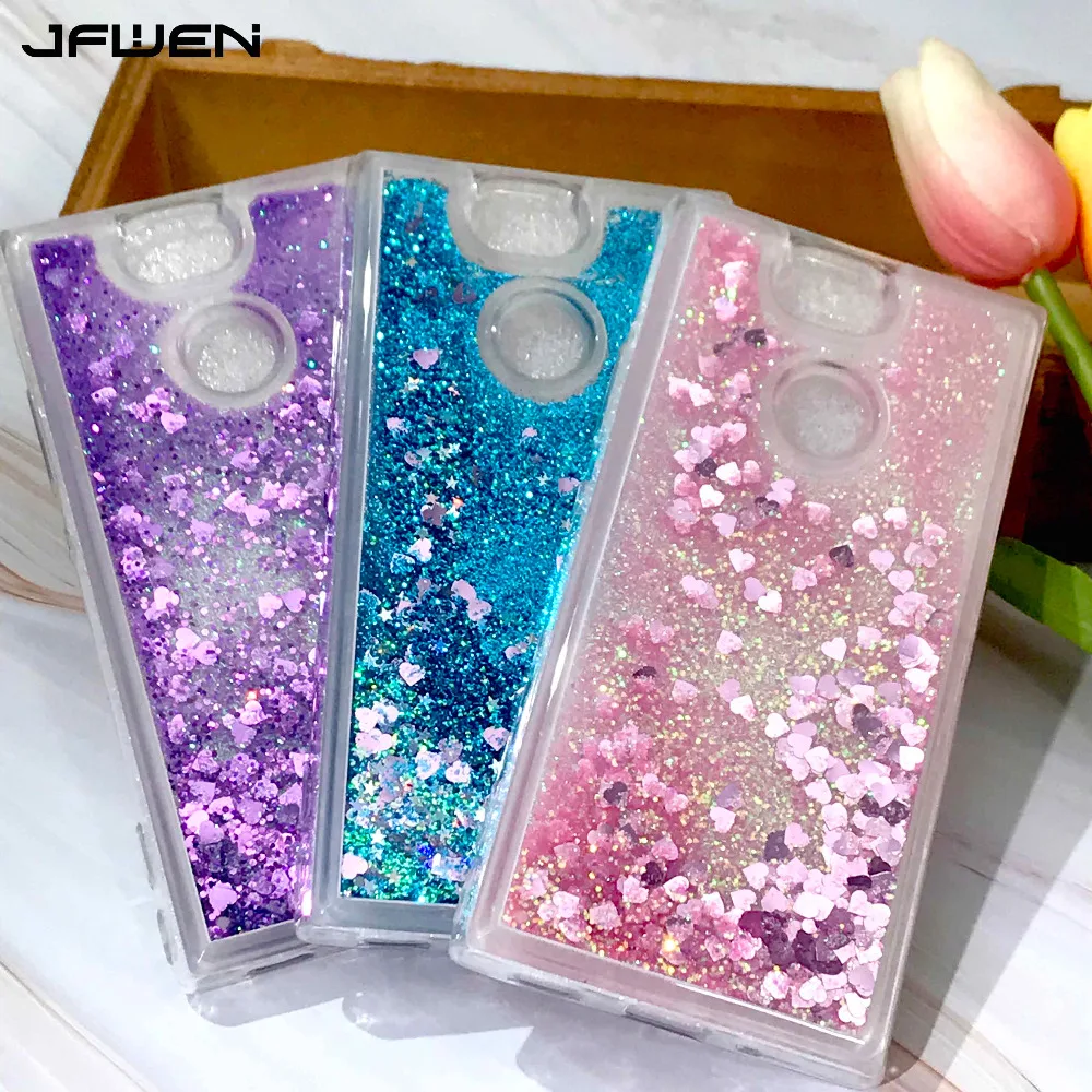 

JFWEN For Coque Sony Xperia XA2 Case Silicone Liquid Glitter Soft TPU Phone Cases For Sony Xperia XA2 Case Cover Silicon Back