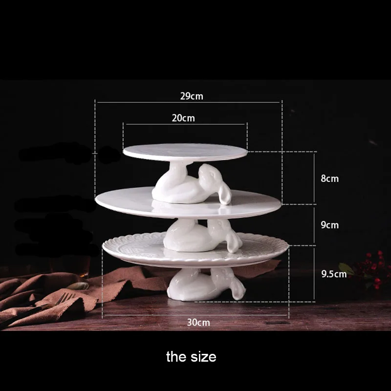 " /12" кролик керамическая тарелка посуда для десерта еда Свадебные тарелки наборы украшения милый торт ремесла подарок влюбленным сюрприз