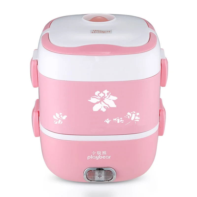 

1.8L Electric Lunch Box Three Layers Pluggable Insulation Heating Cooking Rice Cooker Stainless Steel Electric Hot Rice Box