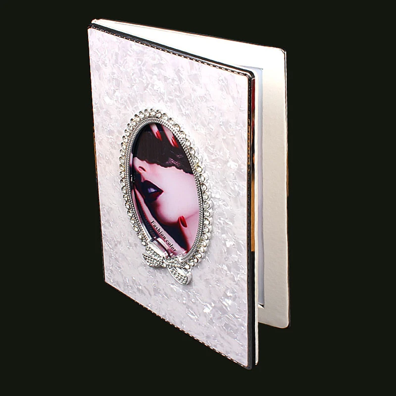 

New Nail Showing Book Crystal White Leather Oval Tip Nail Display Book With Full Nail Tips 120/128 Colors