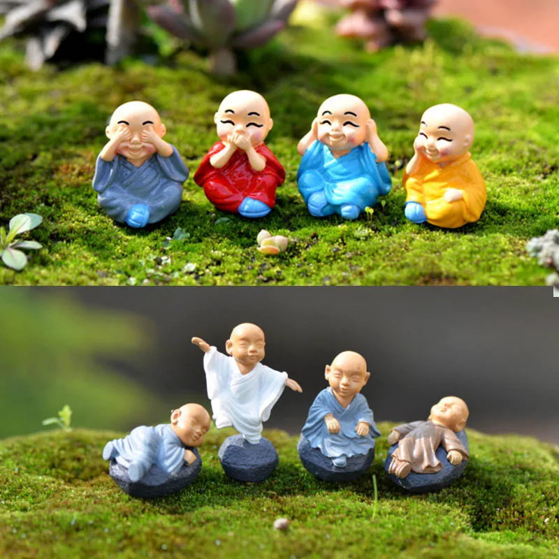 

Monks Miniature Bonsai Garden Resin Craft Figurine Fairy Creative Ornaments Gift Chinese Feng Shui Wealth Resin