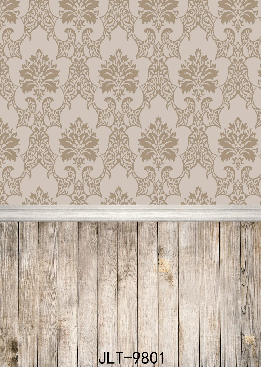 

SHENGYONGBAO Art Cloth Custom Wood Planks Photography Backdrops Prop Wall and floor theme Photo Studio Background 9801