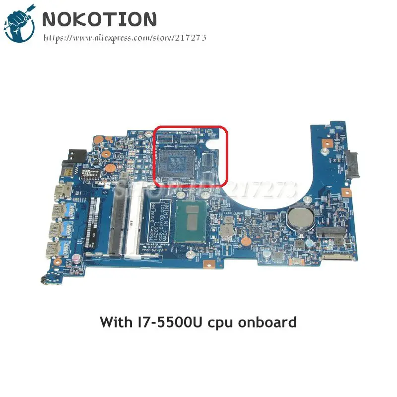 

NOKOTION Laptop Motherboard For Acer aspire VN7-571 VN7-571G MAIN BOARD NBMQJ11006 448.02F08.0011 SR23W I7-5500U CPU DDR3L