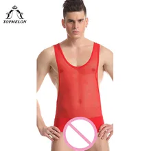 TOPMELON Body Shaper Мужская Спортивная майка сплошной сексуальный боди Клубные танцевальные шоу одежда с вырезами комбинезон