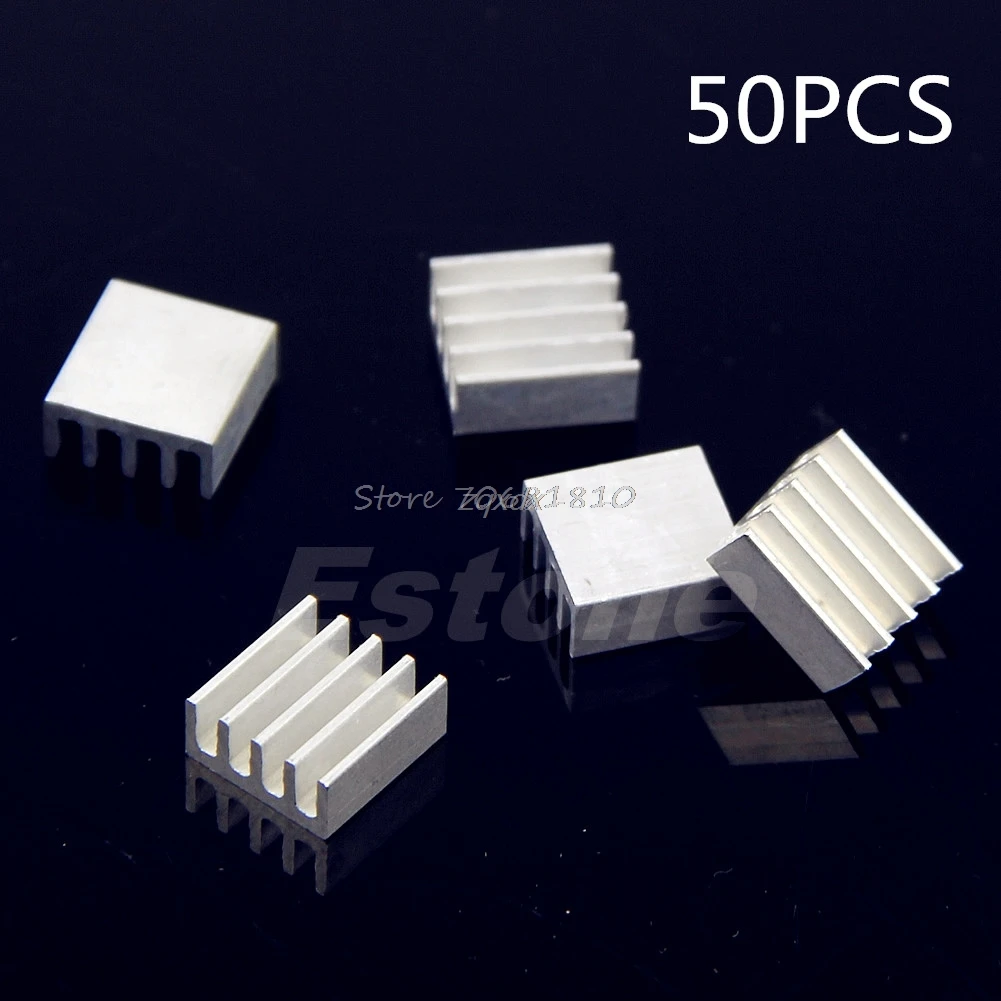 50pcs Aluminum Heat Sink for StepStick A4988 Chip IC LED Power IC 8.8x8.8x5MM