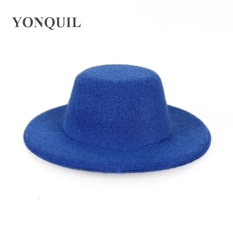 24 шт./лот 10 см Цвет курица вечерние Мини Top Hat Вуалетка для волос База DIY миниатюрная шляпа кукла шляпа DIY Аксессуары 13 Цвета - Цвет: Синий