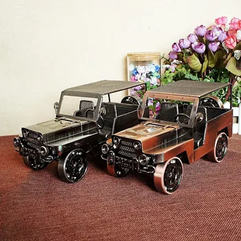 

Collectible Classic Metal Handicraft Bubble Car Toys Children Gift Two Colors Black and Bronze for Desk Collection Decoration