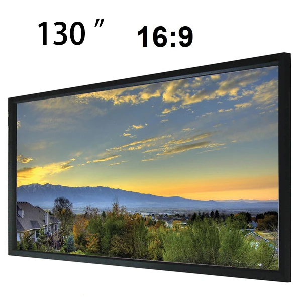 Buy Top Rank Image 130 Inch Flat Fixed Frame Projection Screen Matt White 169