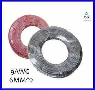

High Quality 6mm(10AWG) 10m/roll Solar Power Cable Solar Panel Electric Copper Wire Photovoltaic Cables TUV Or UL Approved