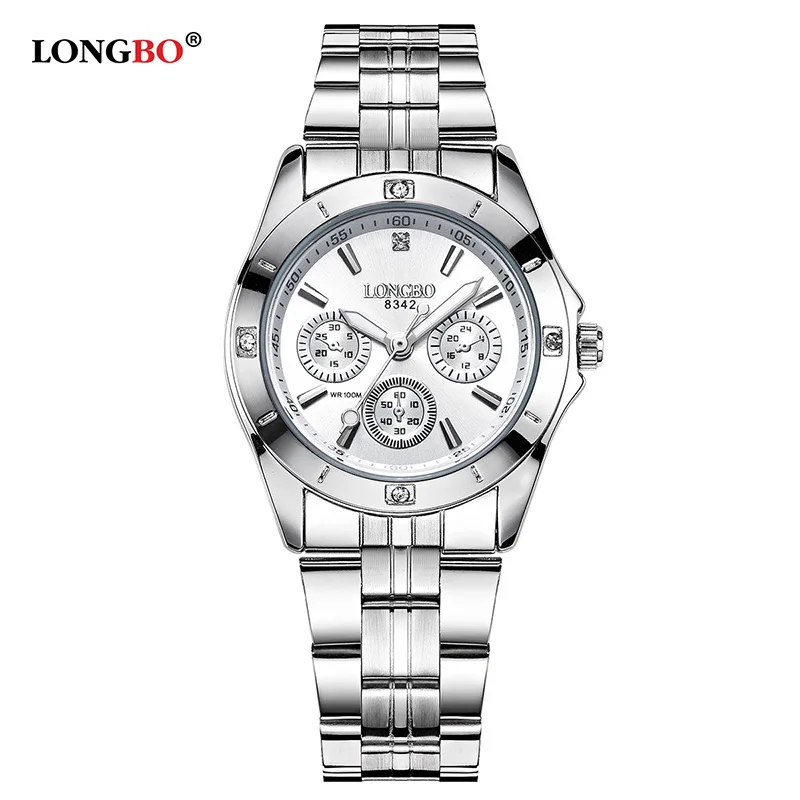 

LONGBO Military Sports Unique Design Couple Stainless Steel Band Quartz Watches Men Male Leisure Watch Relogio Masculino 8342
