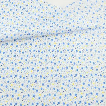 

Patchwork Fabric Printed Lovely Blue Floral Designs Cotton Fabrics Sewing Crafts Dolls DIY Clothes Fat Quarter Teramile Fabrics