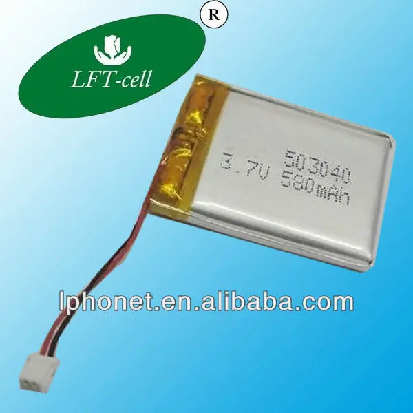 digital watch battery Rechargeable li po batteries 503040 3.7v 580mahrechargeable watch battery