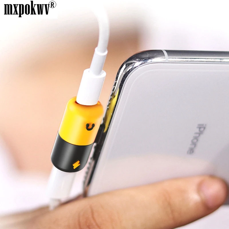

Dual 2 in 1 Splitter For Lightning 8 Pin Charger Converter For iPhone 7 8 Plus X Charging Cable Adapter Mini Earphone Connector