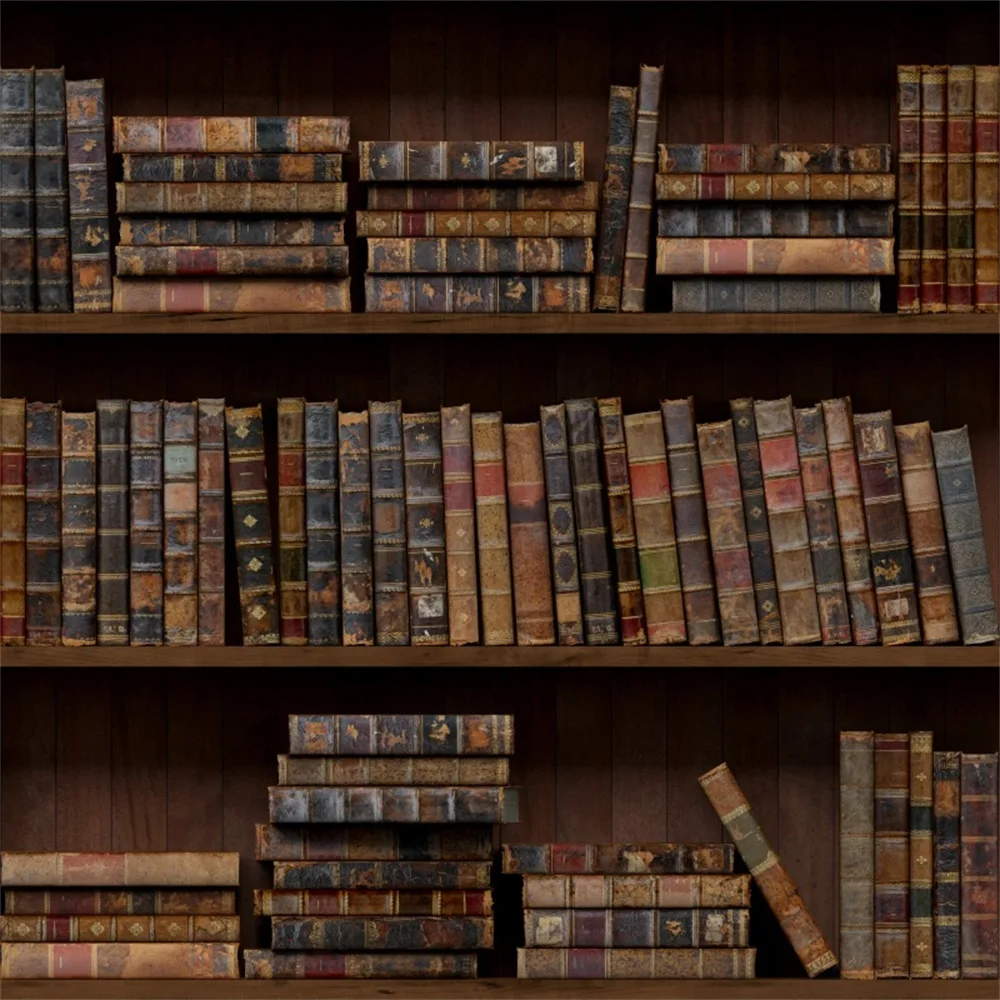 Laeacco старинные книжные полки книги портретная комната кабинет фотографии фоны