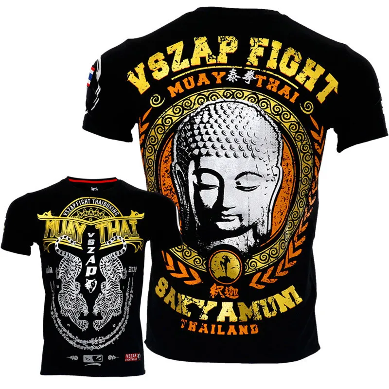 

VSZAP Thailand Bangkok Boxen MMA T Shirt Gym Tee Shirt Kampf Kampf Kampfkunst Fitness Training Muay Thai T-shirt Mnner hom