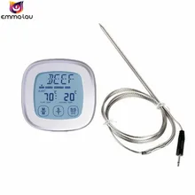 Сенсорный цифровой термометр для еды, термометр для мяса с таймером, дальний Пищевой зонд, Кухонный Термометр для гриля