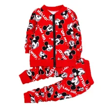 Зимняя одежда для мальчиков толстовка с Микки Маусом из мультфильма, теплый комплект из двух предметов, одежда для маленьких девочек одежда для малышей детский спортивный костюм, 5 лет
