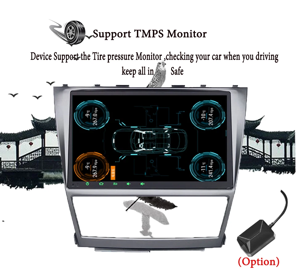 Clearance Android 7.1 Quad Core 8" Car DVD Player For Toyota Camry 2008-2011 GPS Navi Support ipod SD/USB Touch Screen Radio mp3 Bluetooth 5