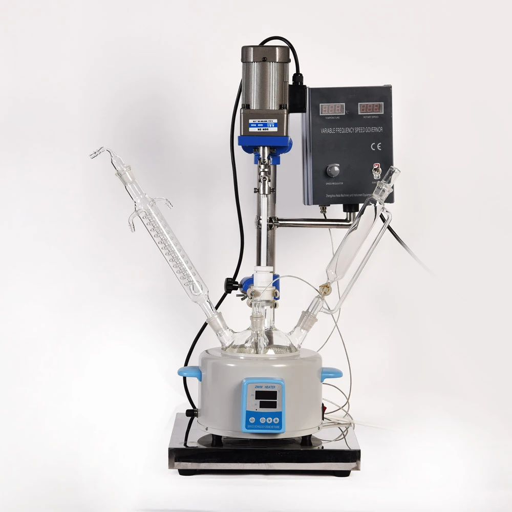 ZOIBKD Small F-2L Single-Layer Glass Reactor Can do Stirring Reaction And Distillation Reflux Laboratory Equipment laboratory equipment small single layer glass reactor can do stirring reaction and distillation reflux