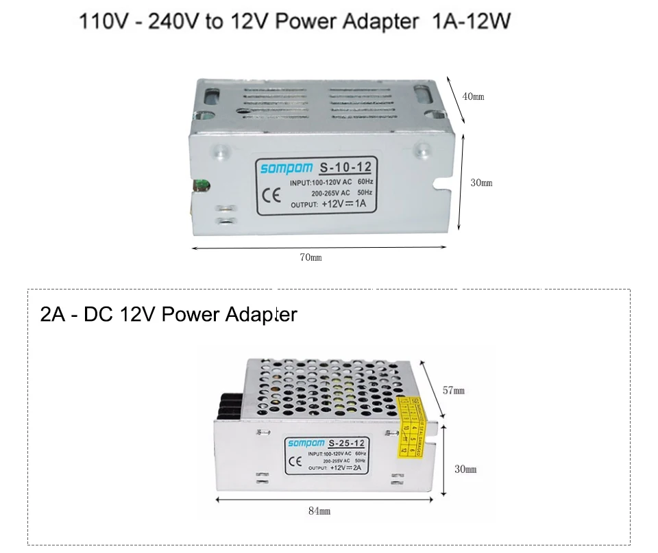 Foxanon AC110V-220V к DC 12 В трансформаторы 2A 3.2A 5A 8.5A 10A 15A 20A 30A переключатель адаптер драйвер ПИТАНИЕ светодиодные ленты