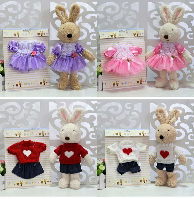45 см/60 см Одежда для куклы Кролик кошка медведь мягкое платье кукольная юбка свитер игрушки Аксессуары для BJD куклы Девочки Подарки