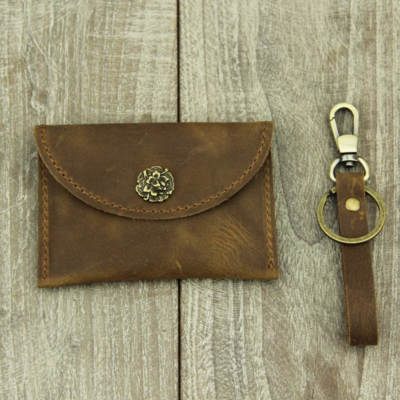 

Designer Creative Retro Credit Card Holder Hasp Safe Cardholder Handmade Id Card Holder Wallet for Cards