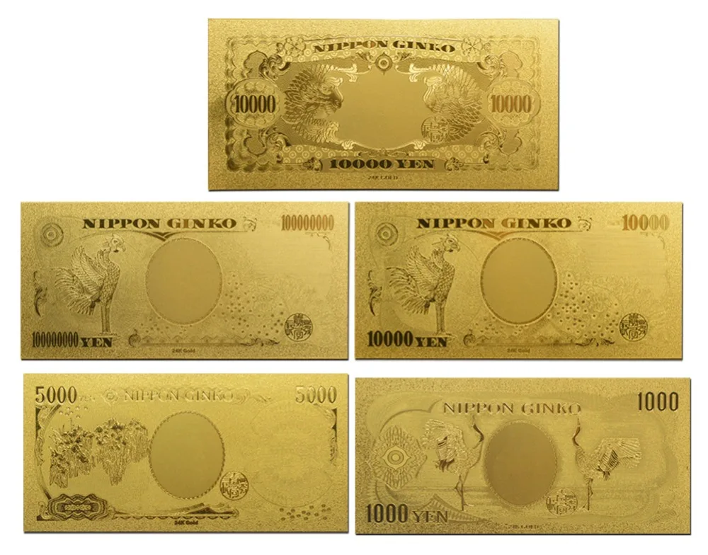 Обычная Японская Золотая банкнота 2004 года + 1958 год Япония 10000 иен Shoto Kutaishi самая