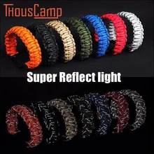 Кемпинг пеший Туризм 9 слой аварийный Паракорд Браслет Веревка Выживание парашют свисток пряжка комплект напульсники Self-спасательная веревка