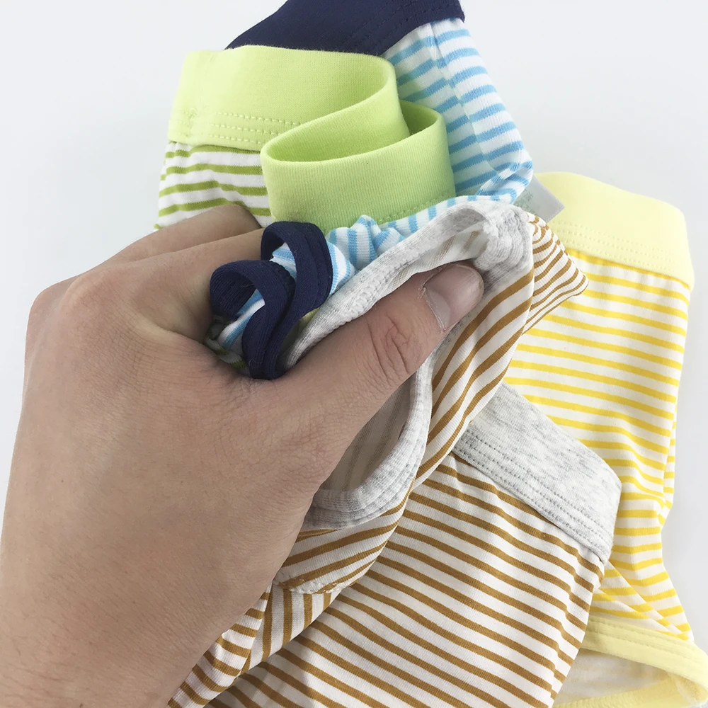 Soft Organic Cotton Kids Underwear 4 Pcs/lot Teenager Boxer Baby Briefs Shorts Panties for 4-14y Children panty Boys Underwear