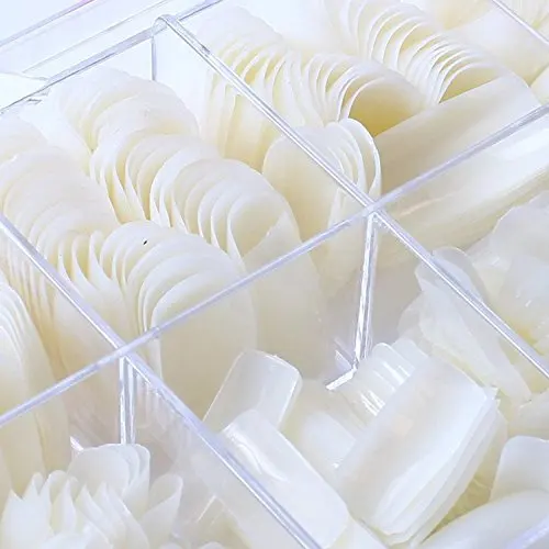 Branco Claro Forma Cobertura Completa das Unhas