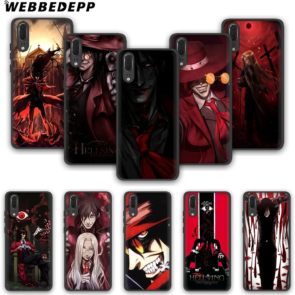 WEBBEDEPP аниме Hellsing Alucard вентилятор ТПУ чехол для телефона Huawei P10 P20 P30 Lite Pro Y6 Y7 prime 2018 Y9
