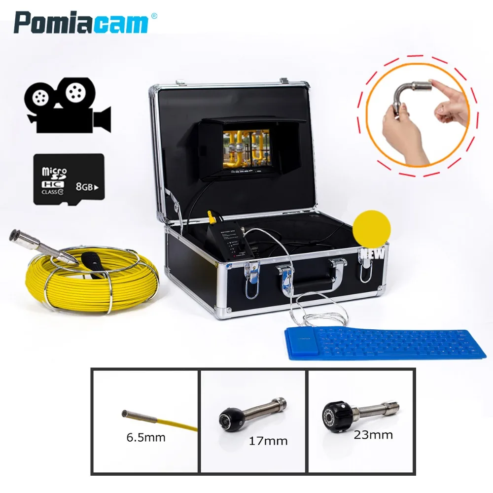 WP71 50M Cable Sewer Drain Pipe Inspection Camera System 7''LCD Video Snake Pipeline Endoscope Borescope Underwater camera WP71 50M Cable Sewer Drain Pipe Inspection Camera System 7''LCD Video Snake Pipeline Endoscope Borescope Underwater camera