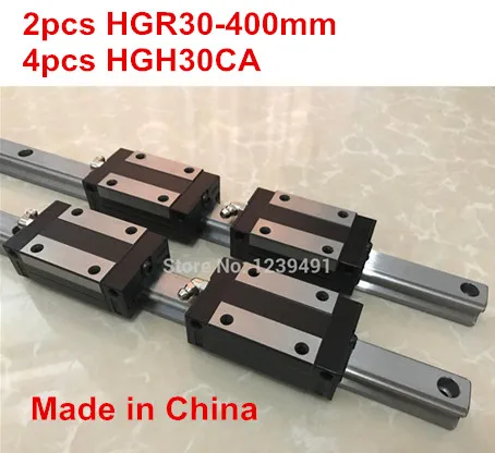 

HG linear guide 2pcs HGR30 - 400mm + 4pcs HGH30CA linear block carriage CNC parts
