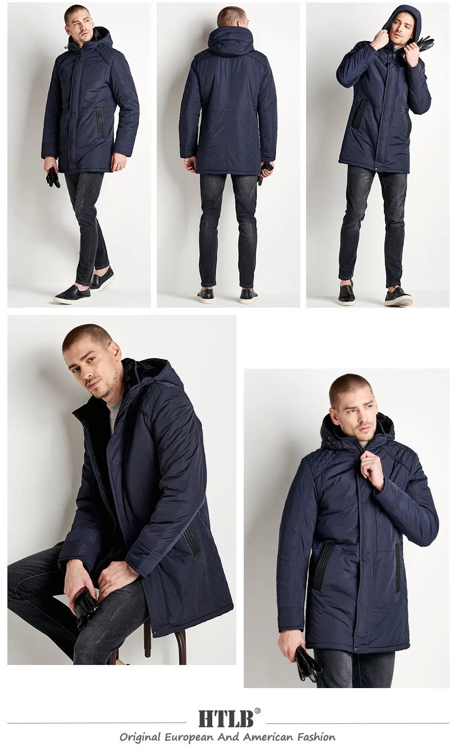 HTLB брендовая Новая мужская зимняя теплая флисовая куртка, парки, пальто, ветрозащитная Повседневная Верхняя одежда, толстое теплое длинное пальто, парка для мужчин