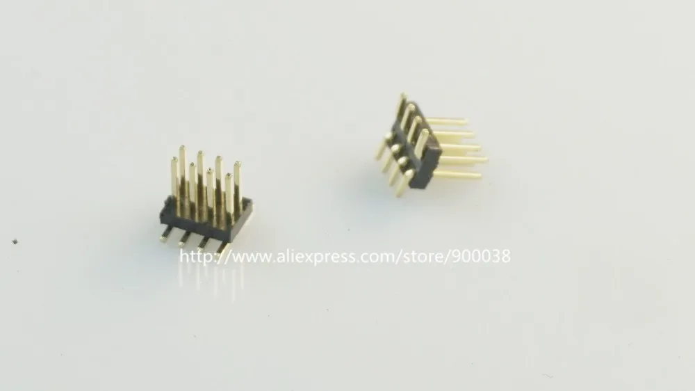 10 шт. 0,05" 2x4 P 8 Pin 1,27 мм мужской/женский SMT/женский DIP PCB заголовок Двухрядные Прямые PCB SMT булавки заголовки