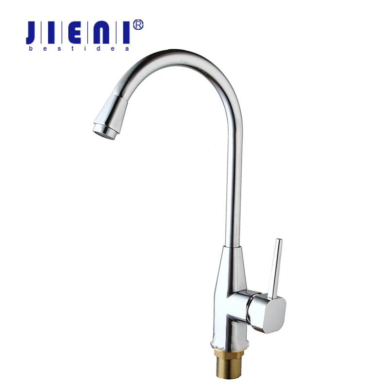 

JIENI US Bathroom Sink Basin Faucet Deck Mount Bright Chrome Washing Basin Mixer Water taps Hot &Cold Water Mixer Taps