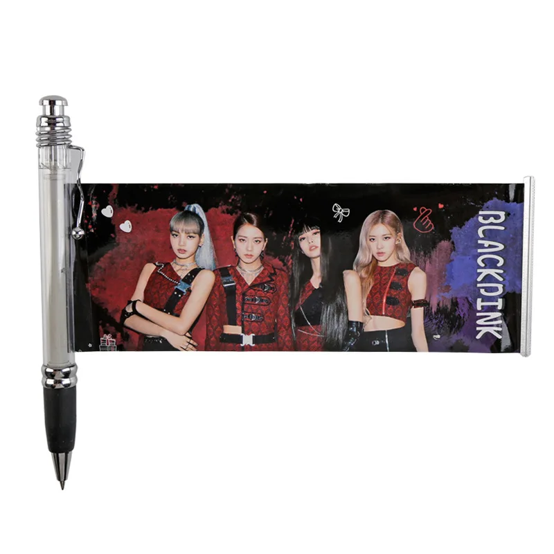 

Kpop BLACKPINK TWICE SEVENTEEN TXT TWICE ITZY STRAY KIDS Ballpen Black Refill Plastic Pen Student Stationery